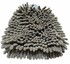 Grauer Mikrofaser Chenille Waschhandschuh mit dichten, weichen Fasern.