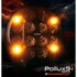 Runder Ledson Pollux9+ Gen3 LED Zusatzscheinwerfer mit leuchtendem gelbem Positionslicht und Powerboost.