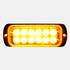Leuchtender, orangefarbener SWEDSTUFF LED-Blitzer mit klarer Linse, mehreren LEDs und dunklem Geh�use.