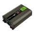 Dunkelgrauer Power Inverter 1500 aus Aluminium mit gerippter Oberfl�che, doppelter Schuko-Steckdose und rotem Schalter.