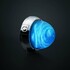 Strands IZE LED Innenbeleuchtung "Wassermelone" mit blau leuchtender Polycarbonat-Linse, Chromring und Bedienknopf.