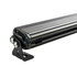 Schwarzer LED Lichtbalken Glare Blade-30 aus Aluminium mit Polycarbonatlinse und schwarzer Montagehalterung.