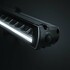 Schwarzer Strands Siberia Lichtbalken mit leuchtender wei�er LED-Leiste.