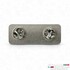 Silberner Pin mit zwei Anstecknadeln, 4,5 x 1,8 cm.