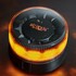 Strands Rundumleuchte Pharos mit dunklem Glas und orangefarbenen LEDs.