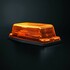 Orange LED Warnlicht "Amber" von Strands mit schwarzem Sockel.